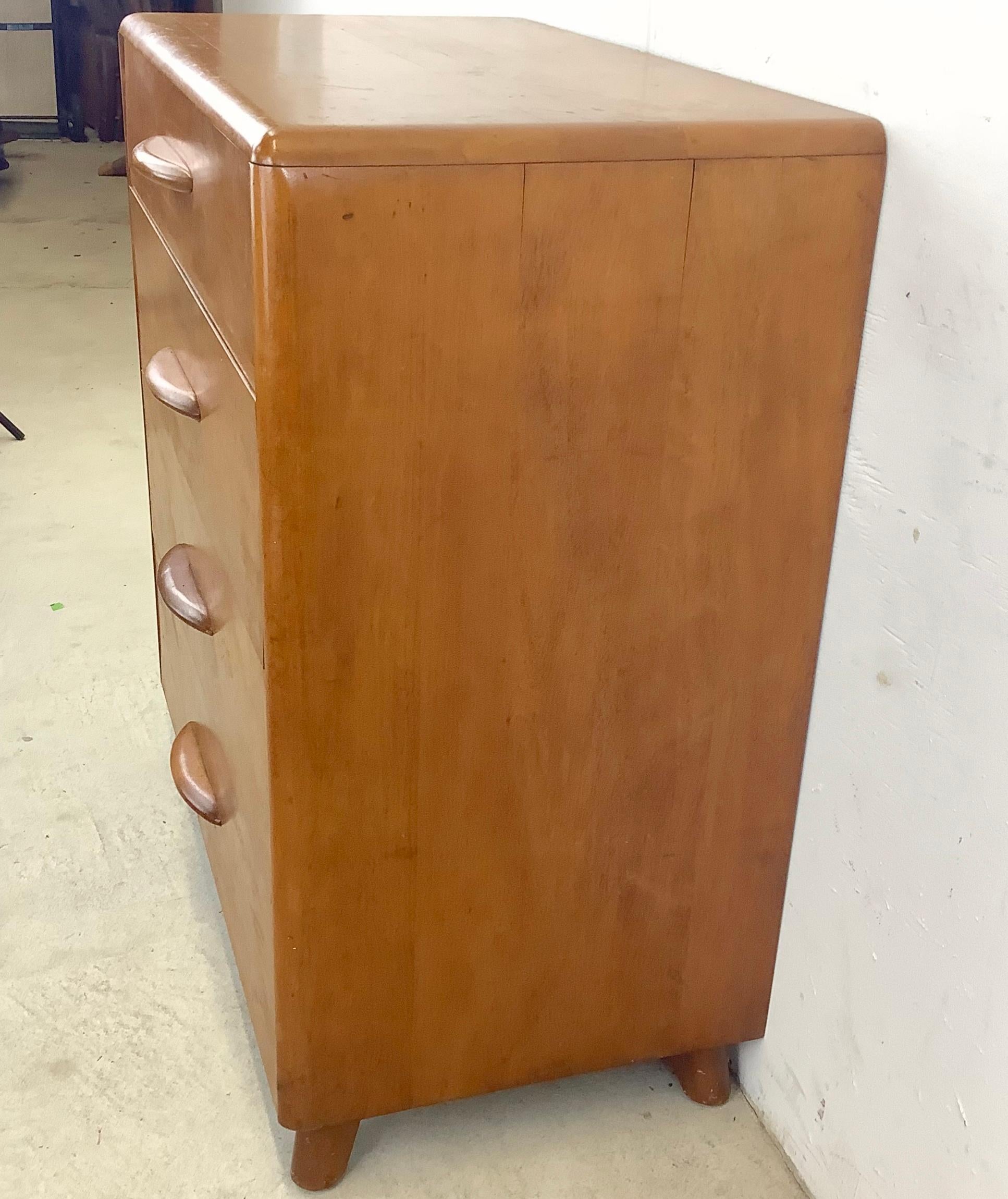 20th Century Mid-Century Lowboy Dresser With Pull Out Desk For Sale