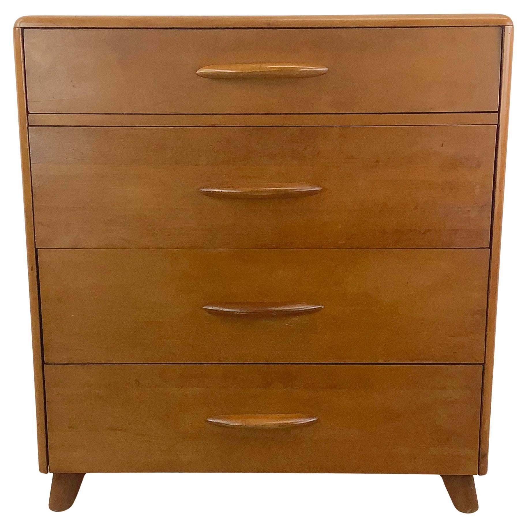 Mid-Century Lowboy Dresser With Pull Out Desk For Sale