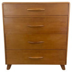 Retro Mid-Century Lowboy Dresser With Pull Out Desk