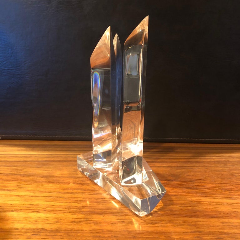 20th Century Midcentury Lucite Abstract Sculpture by Hivo Van Teal For Sale