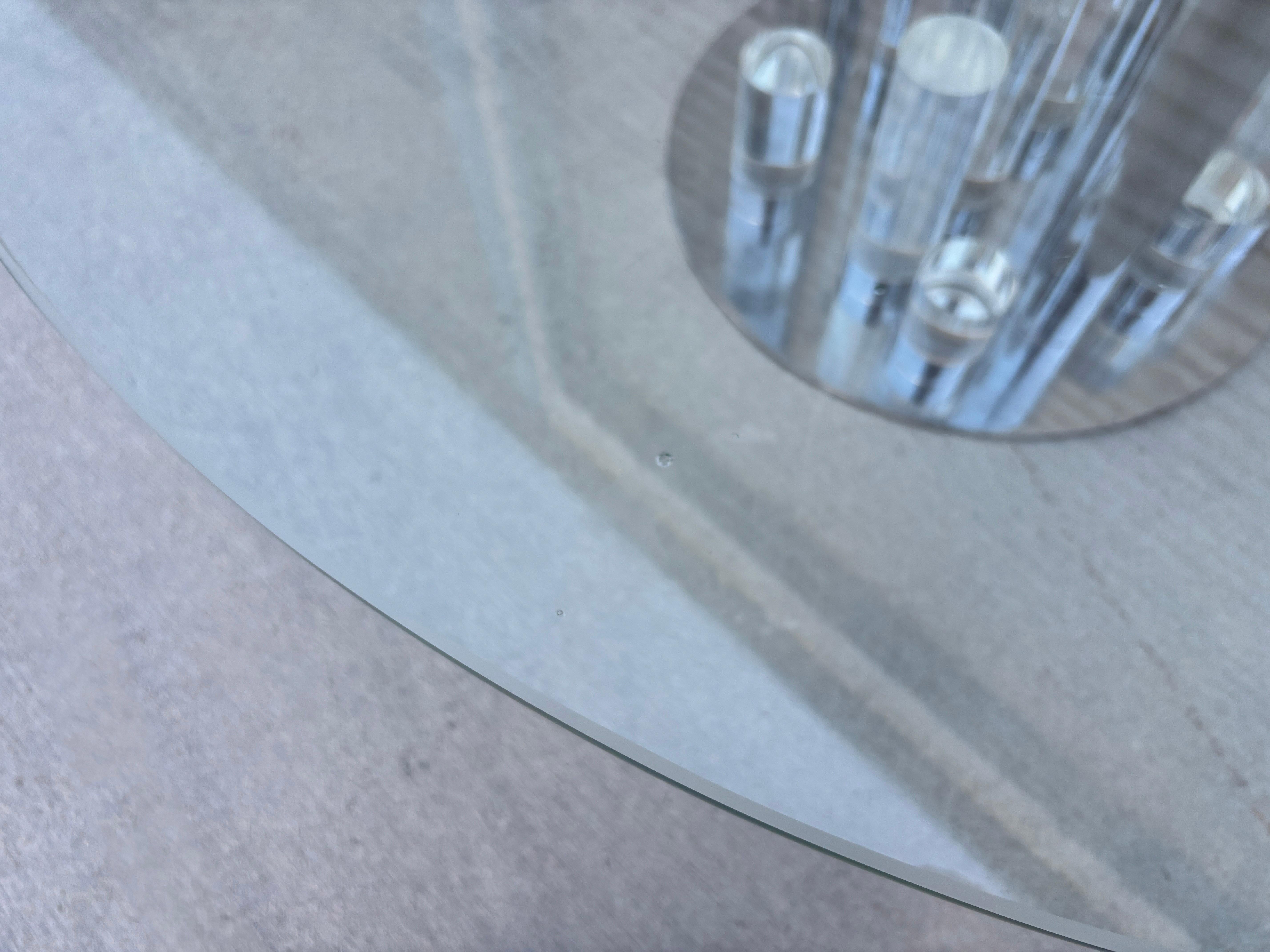 Mid Century Lucite and Chrome Skyscraper Coffee Table by Charles Hollis Jones For Sale 3