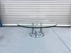 Mid Century Lucite and Chrome Skyscraper Coffee Table by Charles Hollis Jones