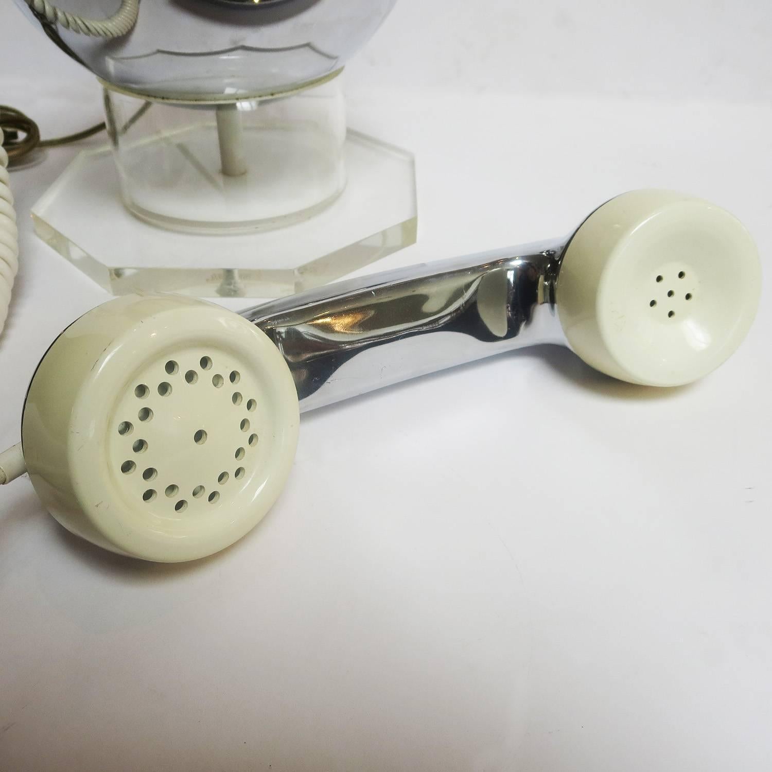 Midcentury Lucite and Chrome Telephone by TeleConcepts Inc., 1977 2