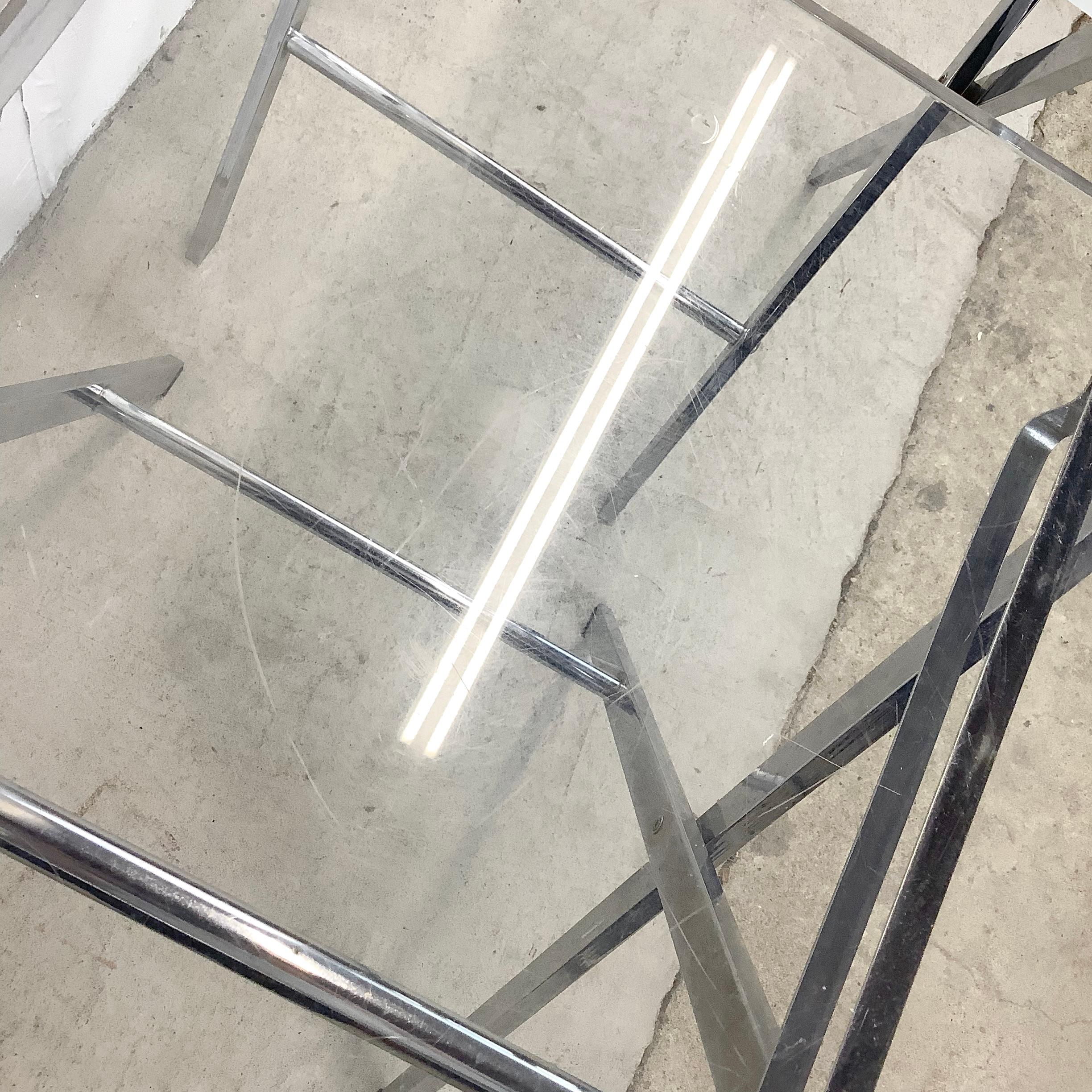 Mid-Century Lucite and Chrome Tray Tables after Charles Hollis Jones 9