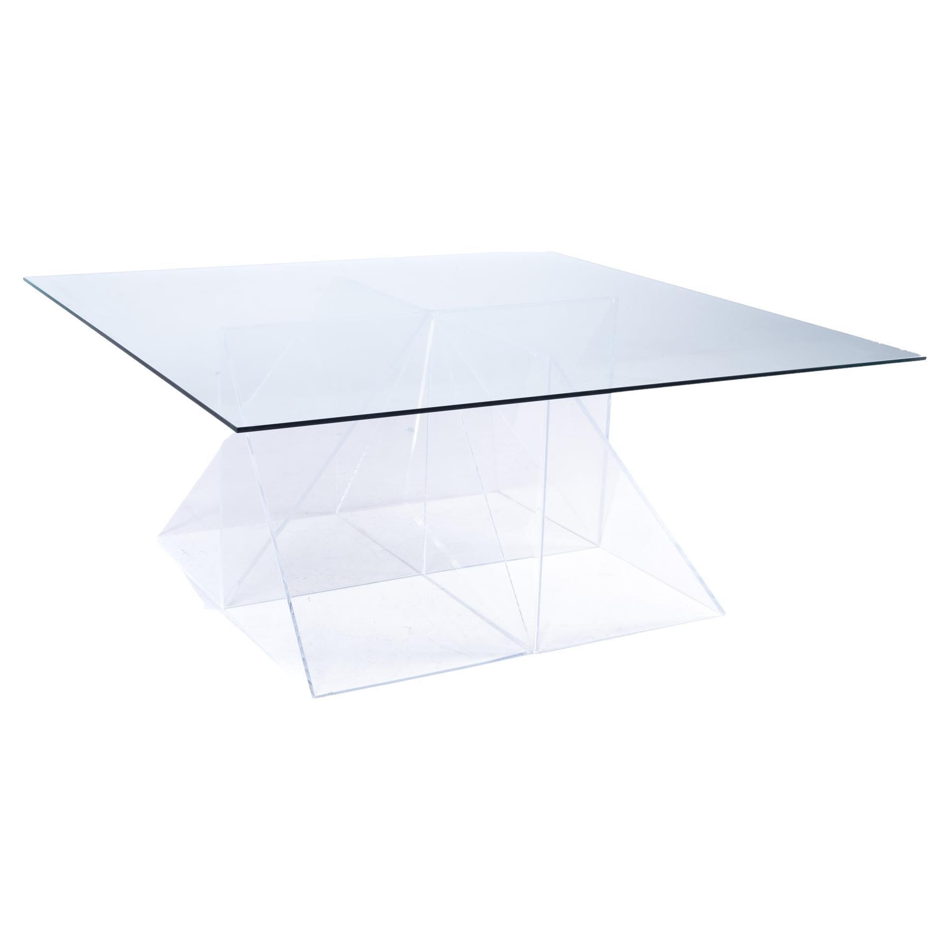 Lucite Waterfall Coffee Table at 1stDibs