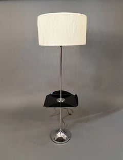 Mid-Century lucite and metal floor lamp 1970's
