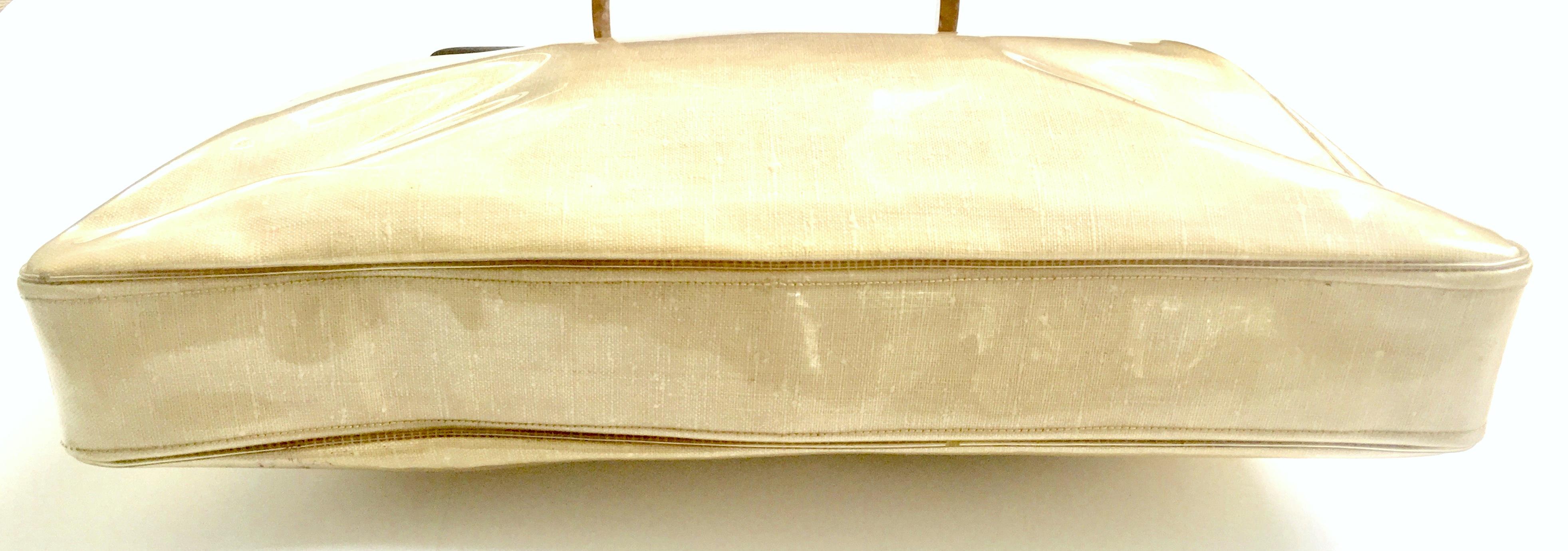 Mid-Century Lucite and Vinyl Florida Hand Bag By, Charles Kahn In Good Condition In West Palm Beach, FL