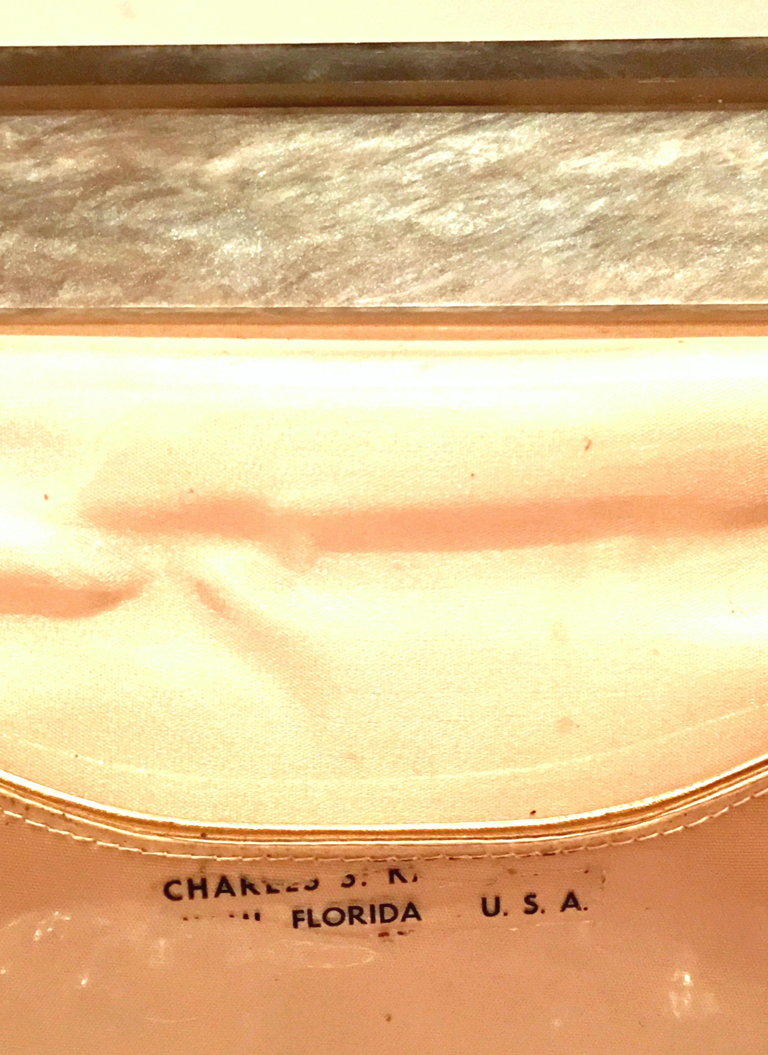 Mid-Century Lucite and Vinyl Florida Hand Bag By, Charles Kahn 3