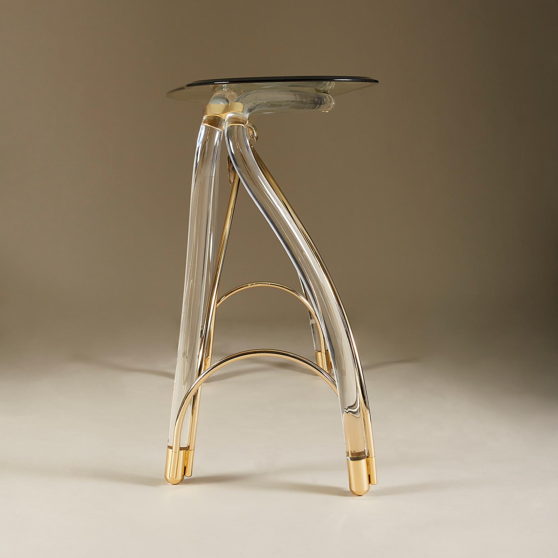Midcentury Lucite 'Bow' Console Table 1