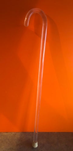 Midcentury Lucite Cane or Walking Stick