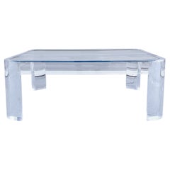 Lucite-Couchtisch aus der Mitte des Jahrhunderts von Les Prismatiques, 1970er Jahre