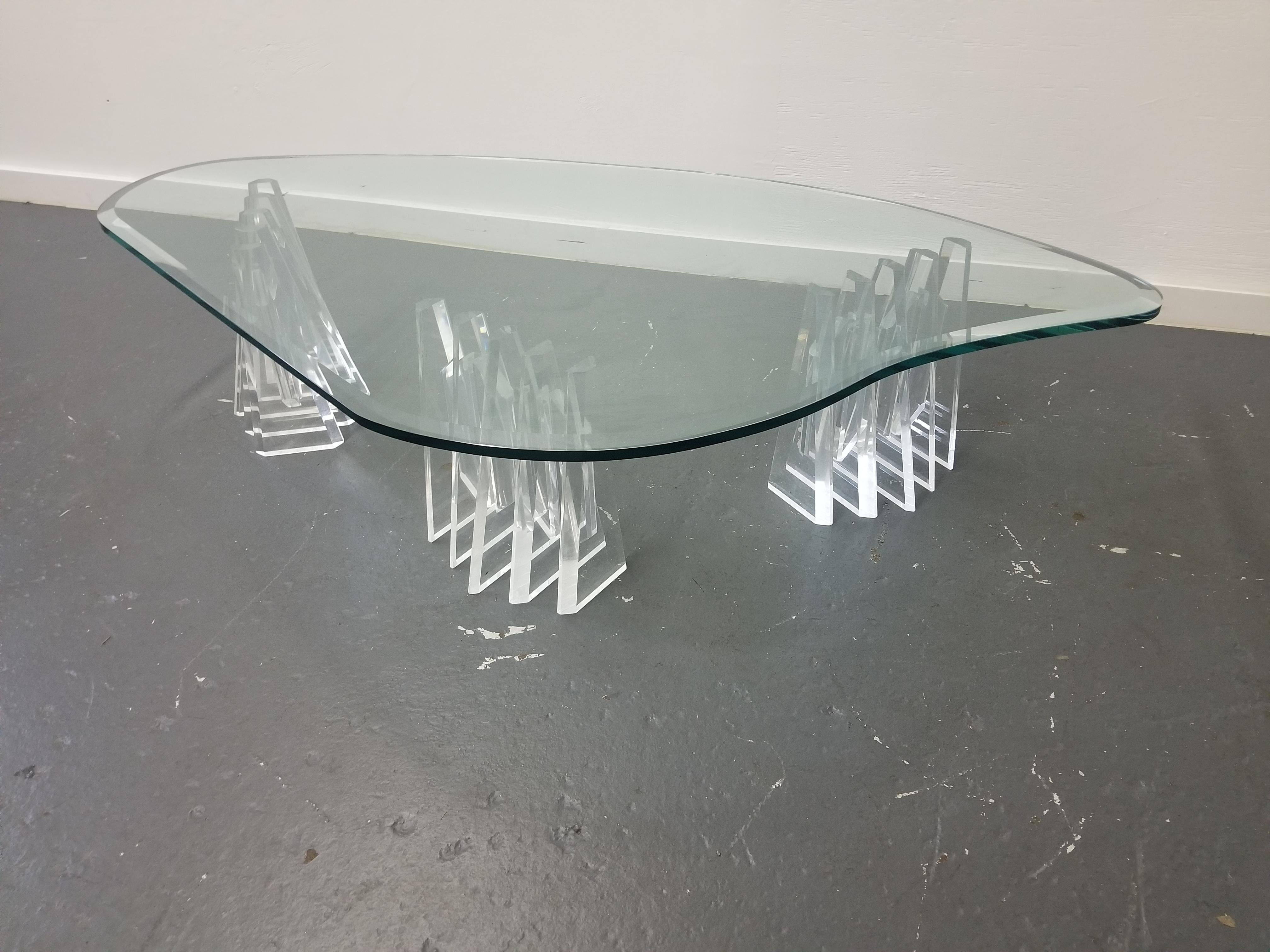 Mid Century Lucite Coffee Table  For Sale 3