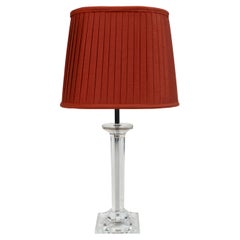 Lámpara de sobremesa de columna de lucita de mediados de siglo, Francia, c.1970