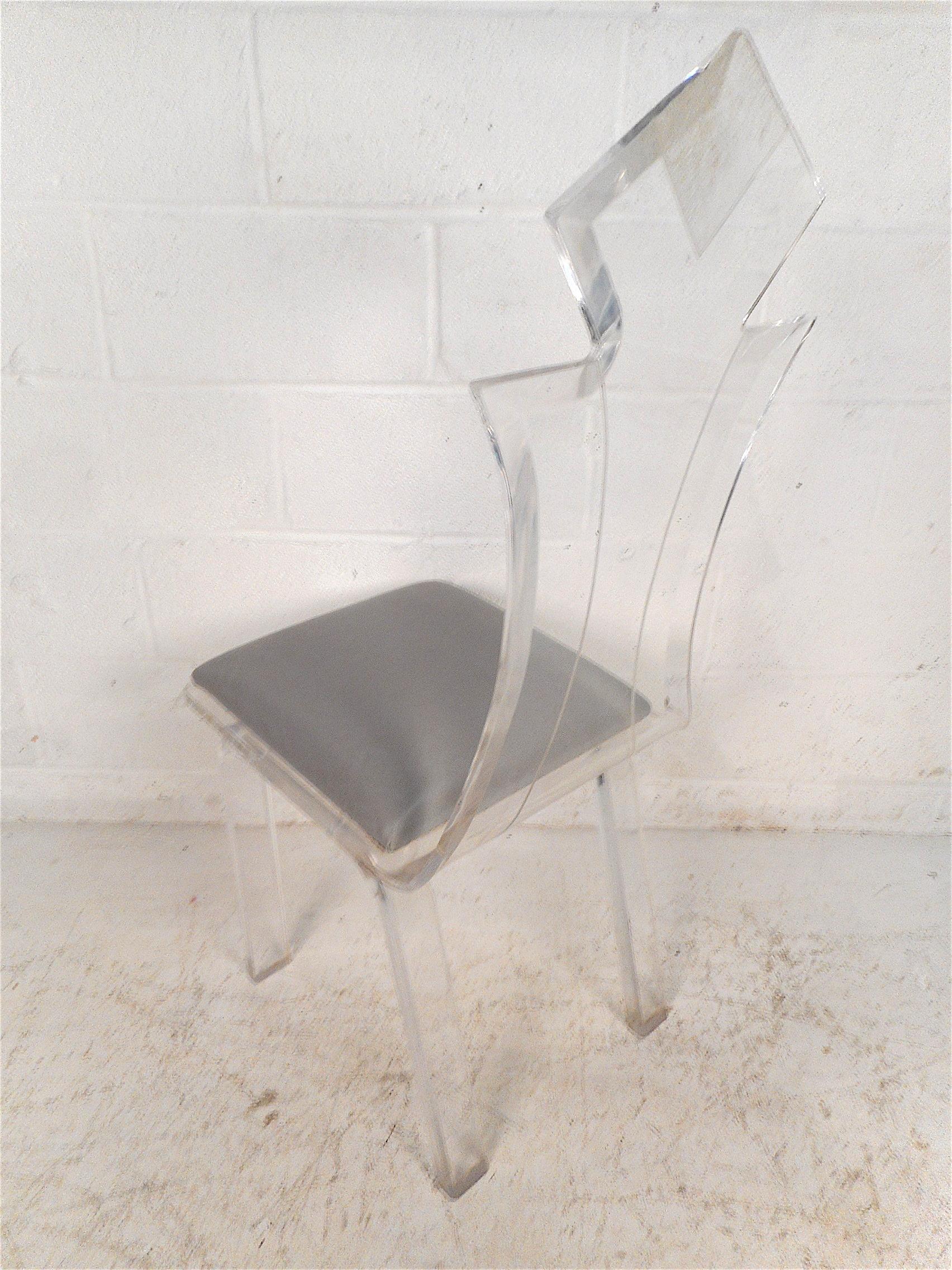 20th Century Midcentury Lucite Dining Chairs, Set of 4 For Sale