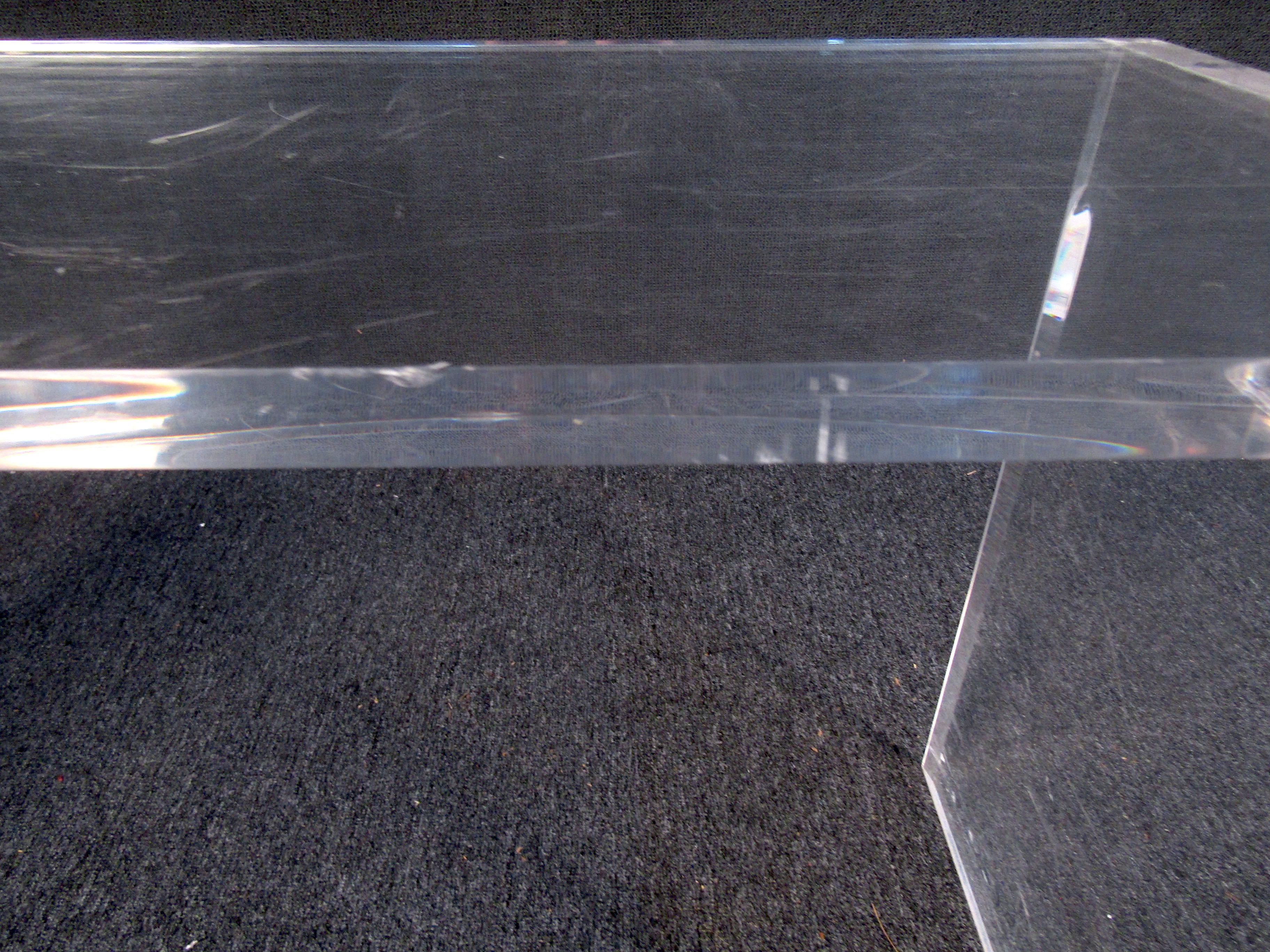 Mid-Century Lucite Foyer Table For Sale 6