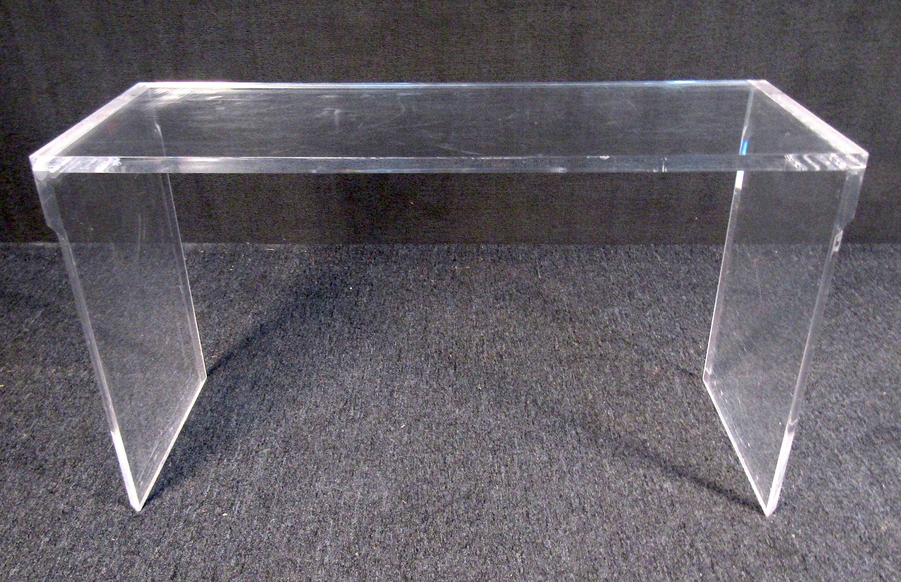 Mid-Century Modern Mid-Century Lucite Foyer Table For Sale