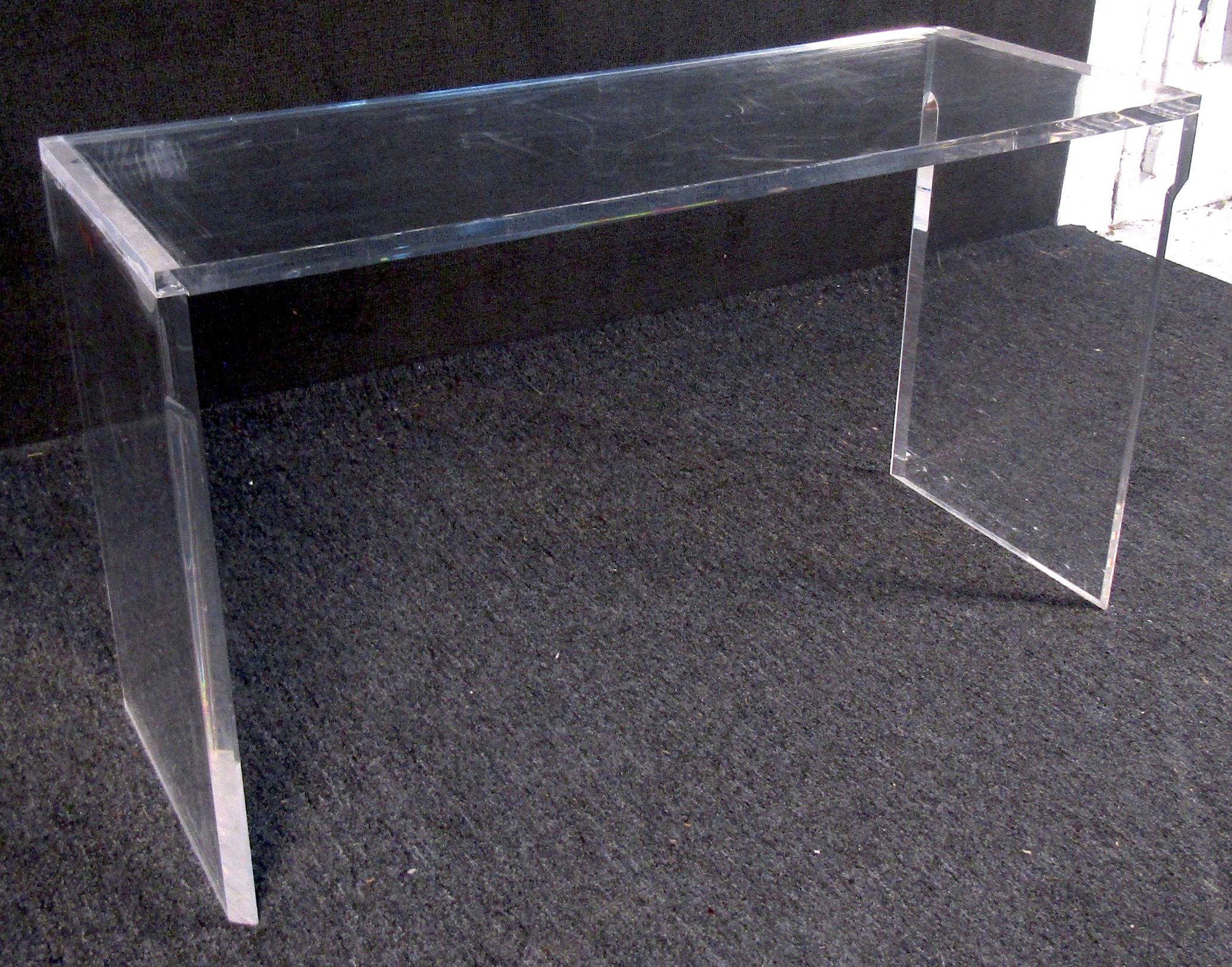 Mid-20th Century Mid-Century Lucite Foyer Table For Sale