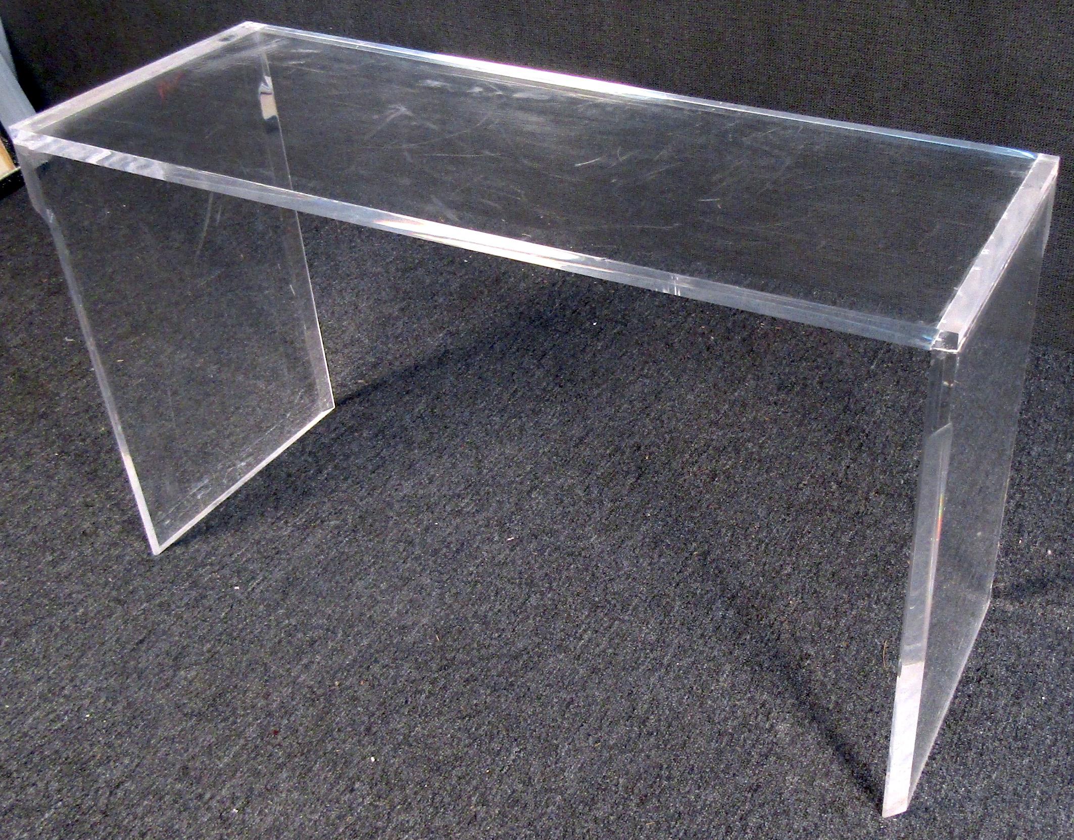 Mid-Century Lucite Foyer Table For Sale 1