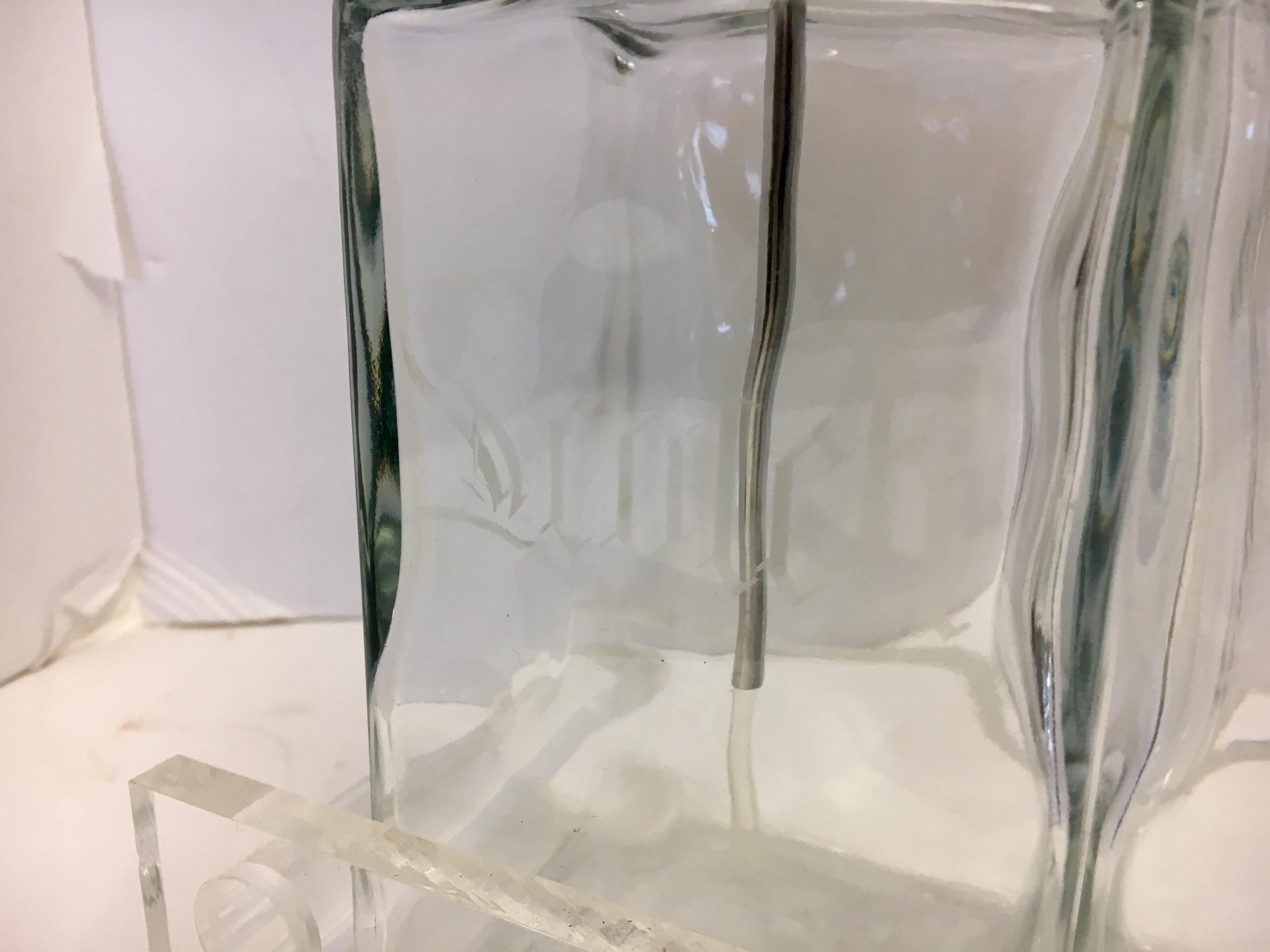 Midcentury Lucite Glass Bar Barware Decanters Pump Scotch Bourbon Vodka Gin 5