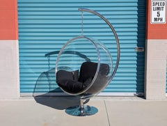 Mid Century Lucite Hanging 'Bubble Chair' by Eero Aarnio for Adelta, Signed