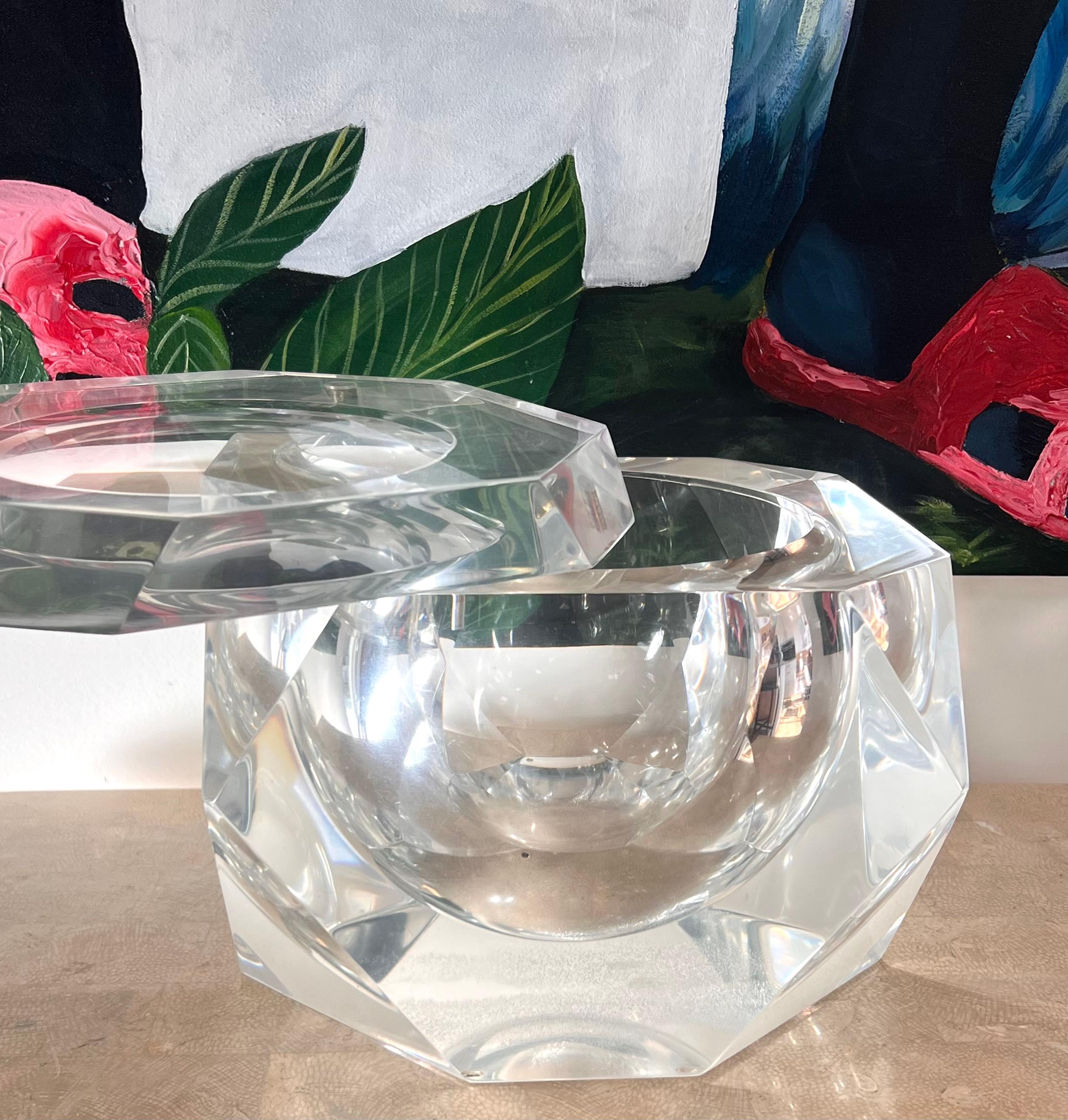 Midcentury Lucite Ice Bucket by Alessandro Albrizzi, Late 1960s For Sale 6