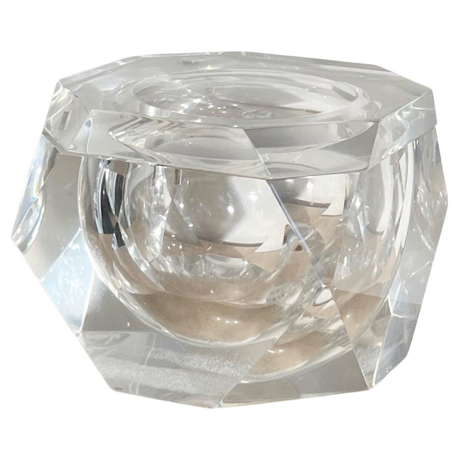 Midcentury Lucite Ice Bucket by Alessandro Albrizzi, Late 1960s For Sale