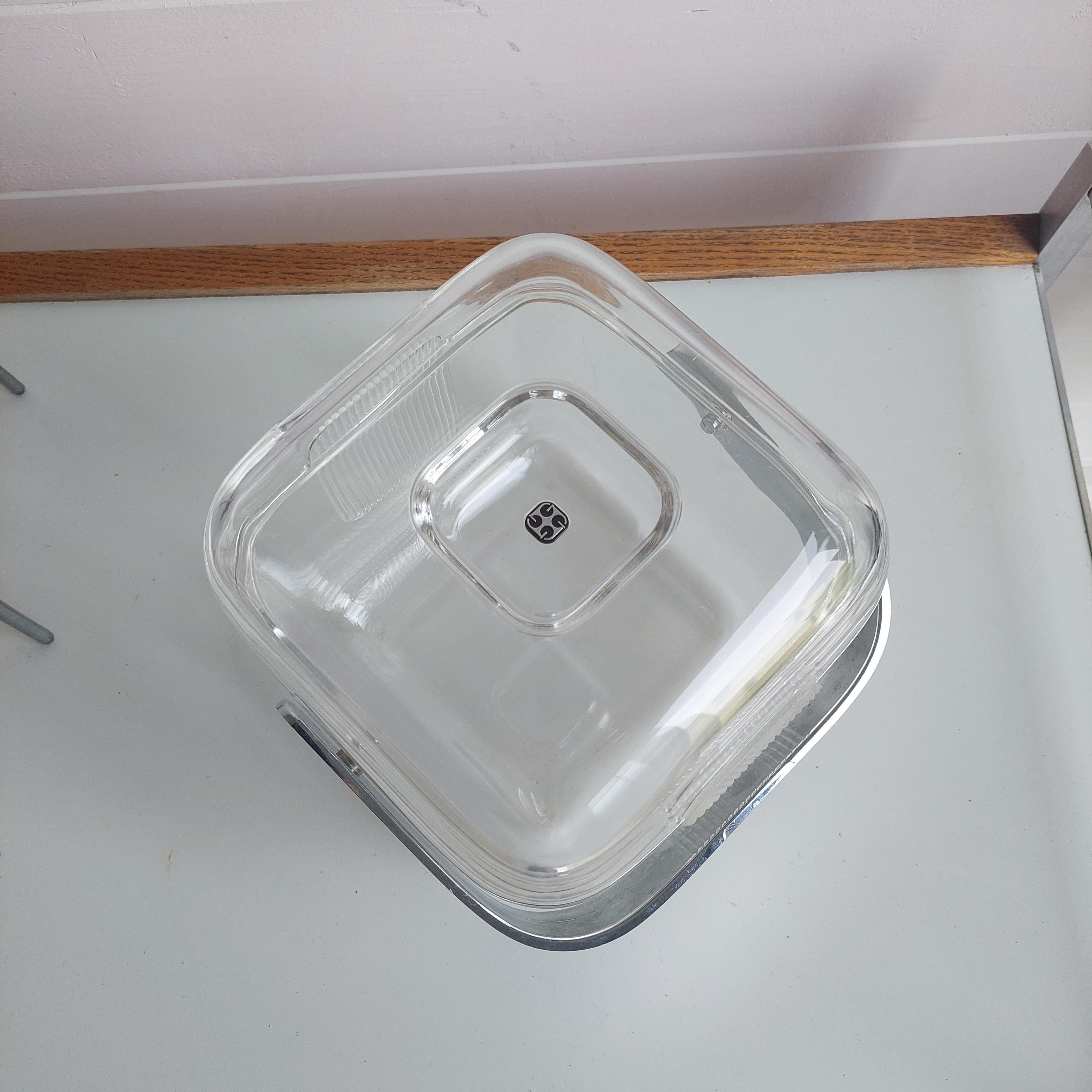 Mid-Century Lucite Ice Bucket by Ambrogio Pozzi for Guzzini Italy 70s 5