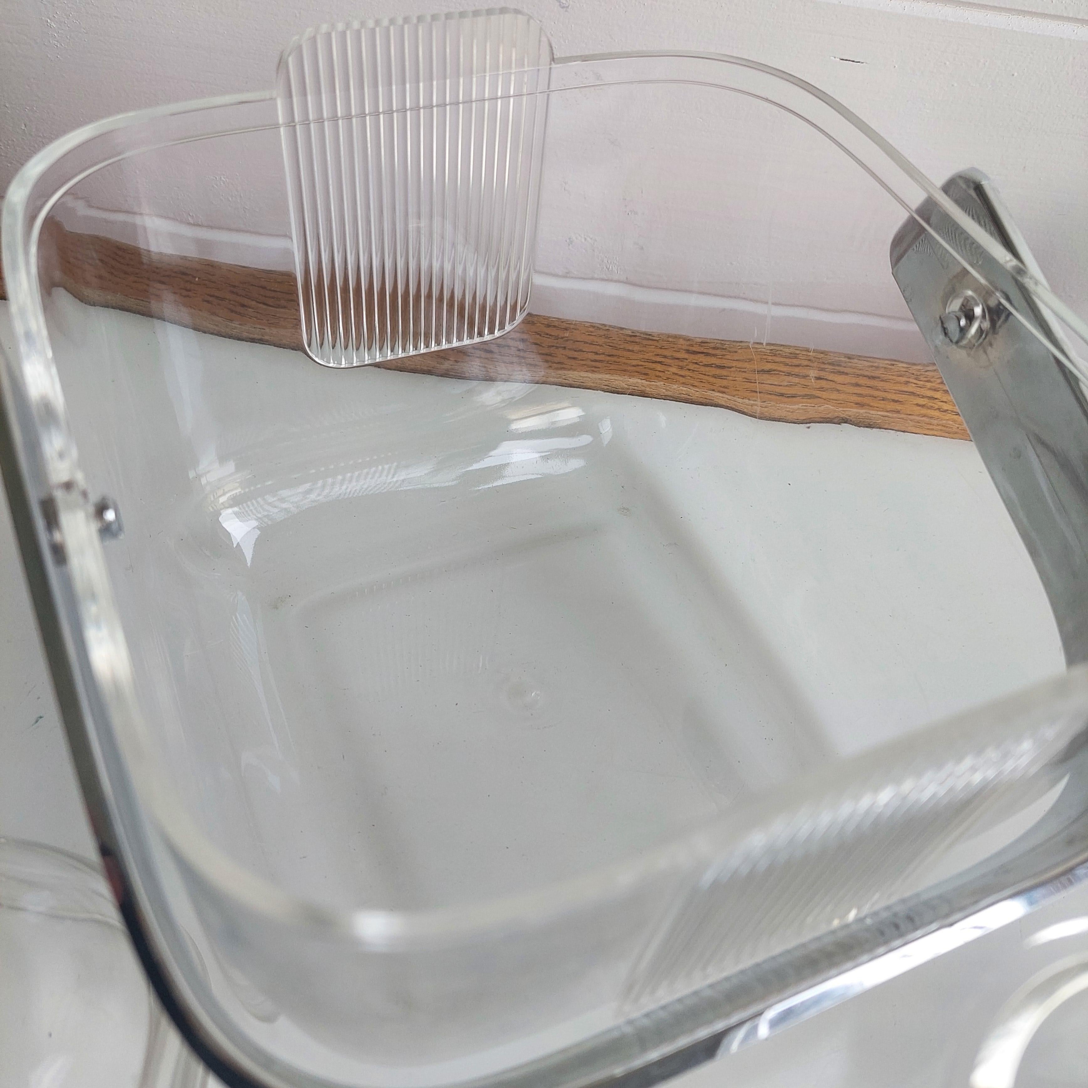 Mid-Century Lucite Ice Bucket by Ambrogio Pozzi for Guzzini Italy 70s 7