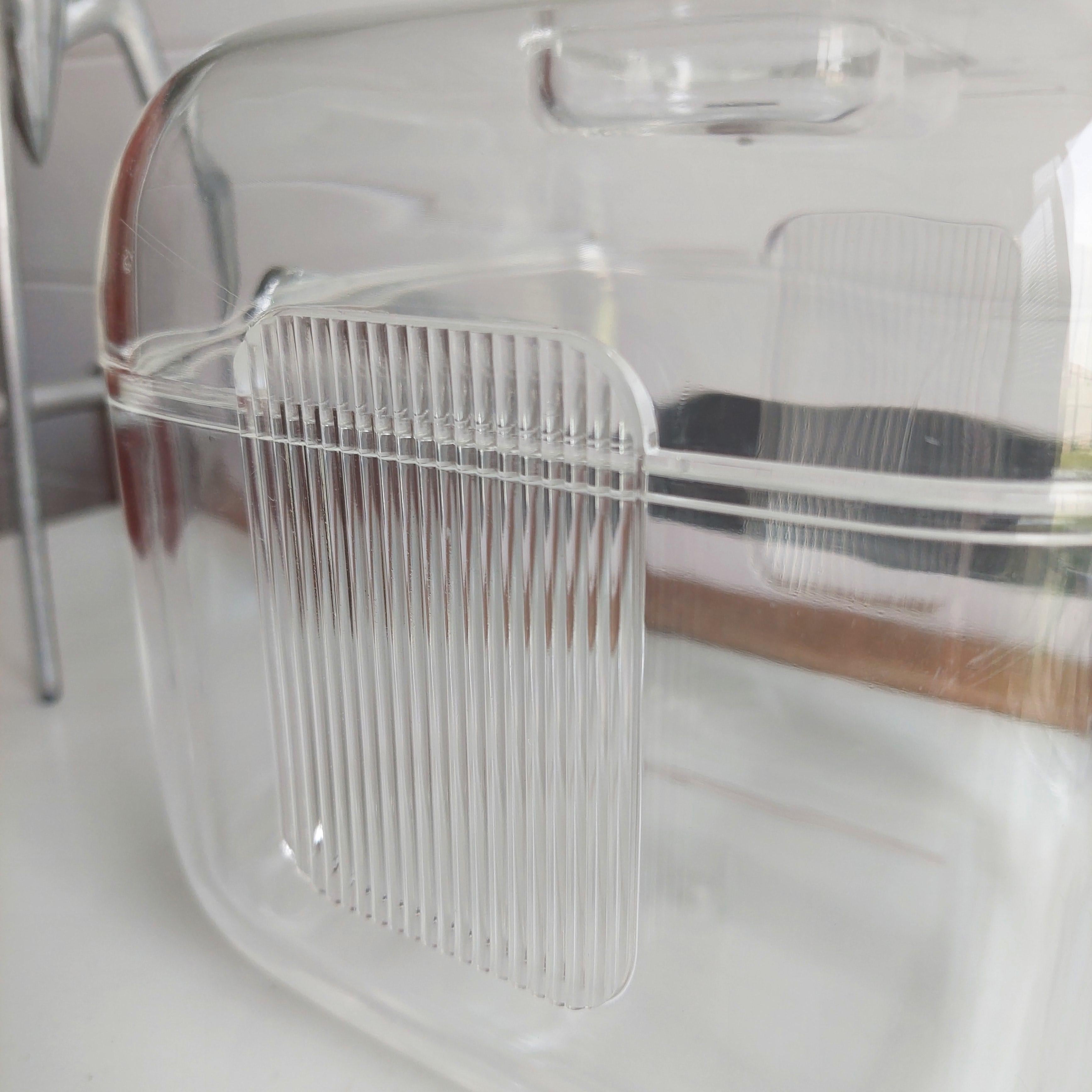 Mid-Century Lucite Ice Bucket by Ambrogio Pozzi for Guzzini Italy 70s 8