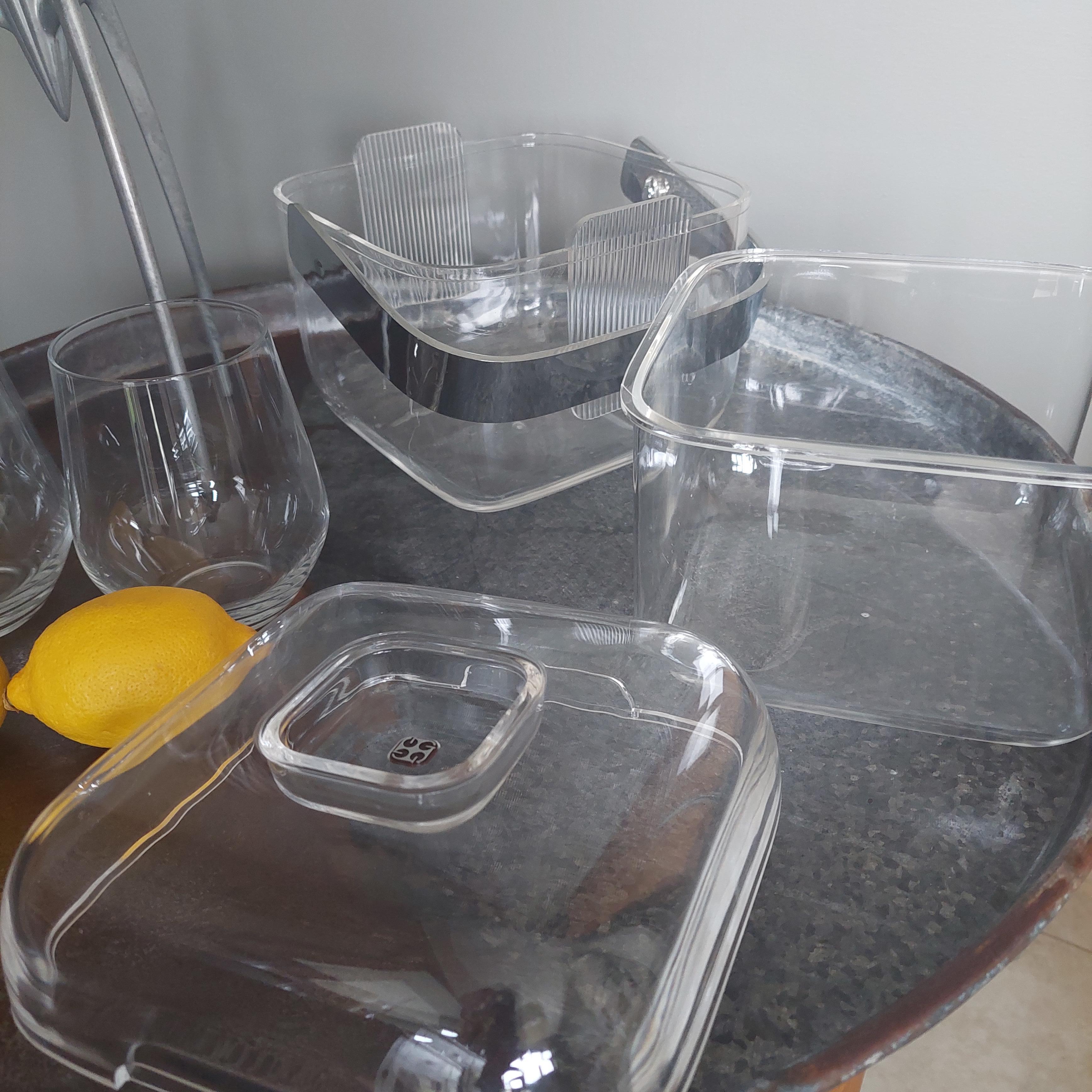 Mid-Century Lucite Ice Bucket by Ambrogio Pozzi for Guzzini Italy 70s 10