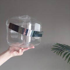 Mid-Century Lucite Ice Bucket by Ambrogio Pozzi for Guzzini Italy 70s
