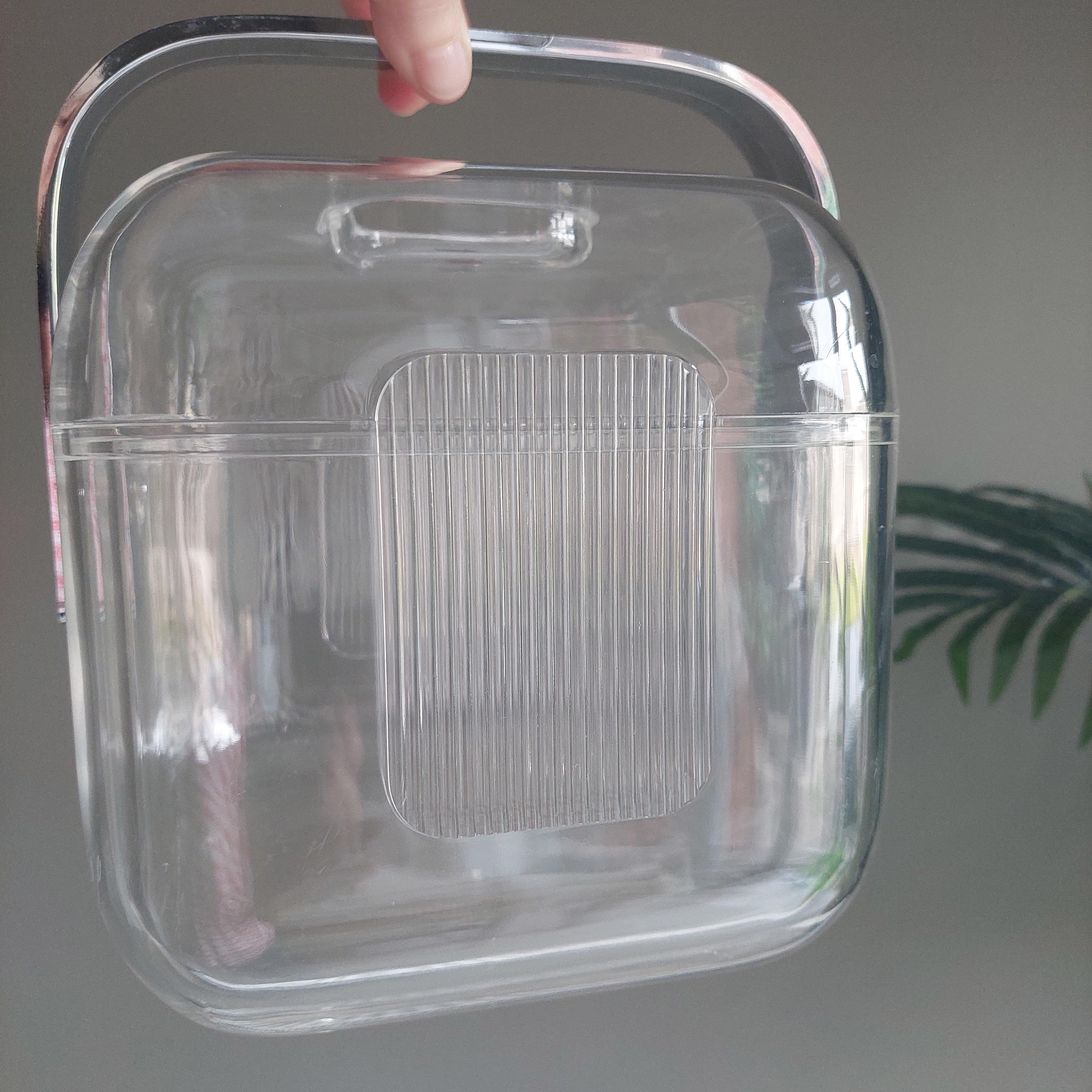 Post-Modern Mid-Century Lucite Ice Bucket by Ambrogio Pozzi for Guzzini Italy 70s