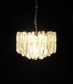Midcentury Lucite Ice Chandelier in the Style of J.T Kalmar
