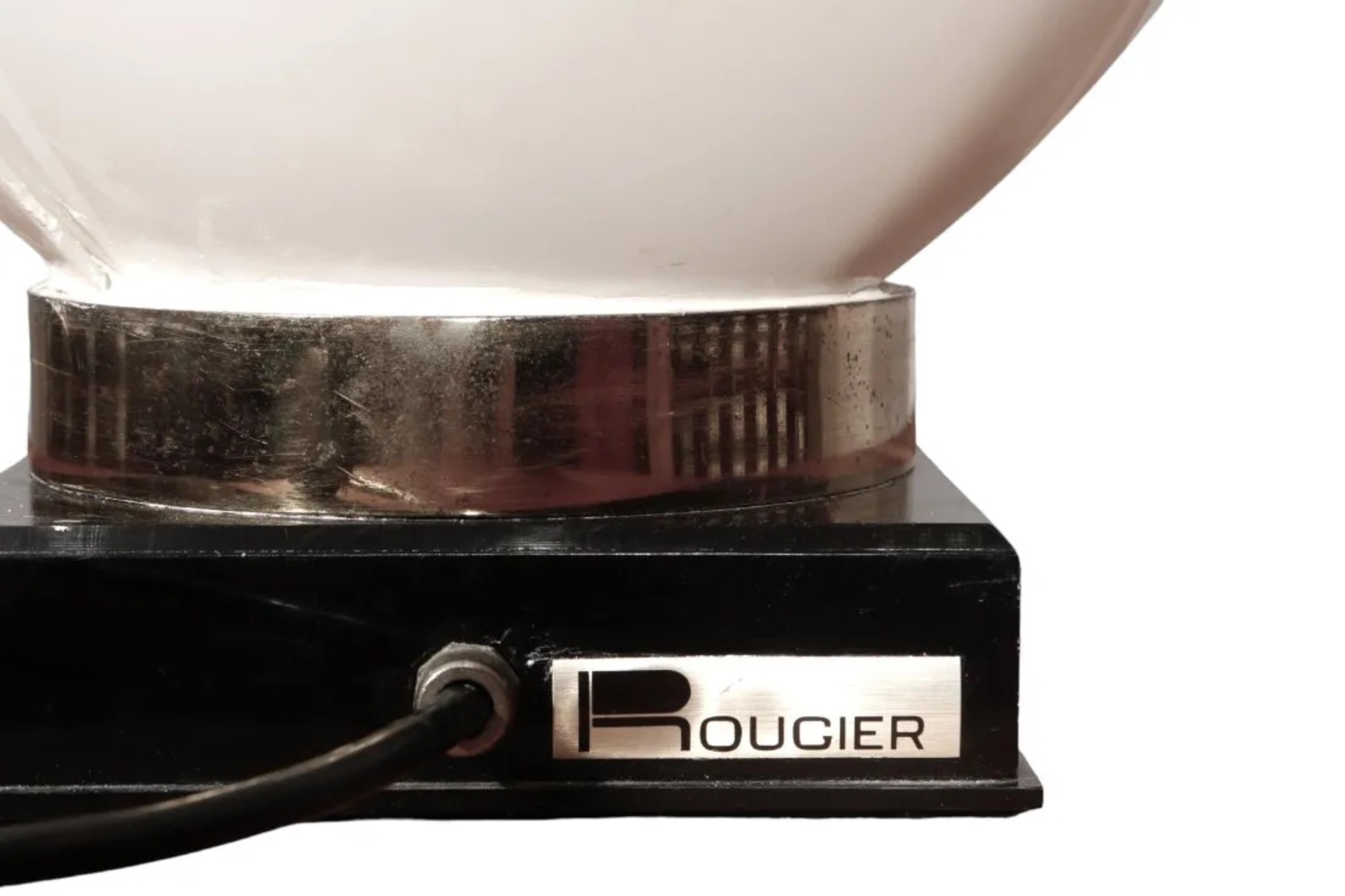 Mid-Century Lucite Lamp Roger Rogier Designer In Good Condition In Hudson, NY
