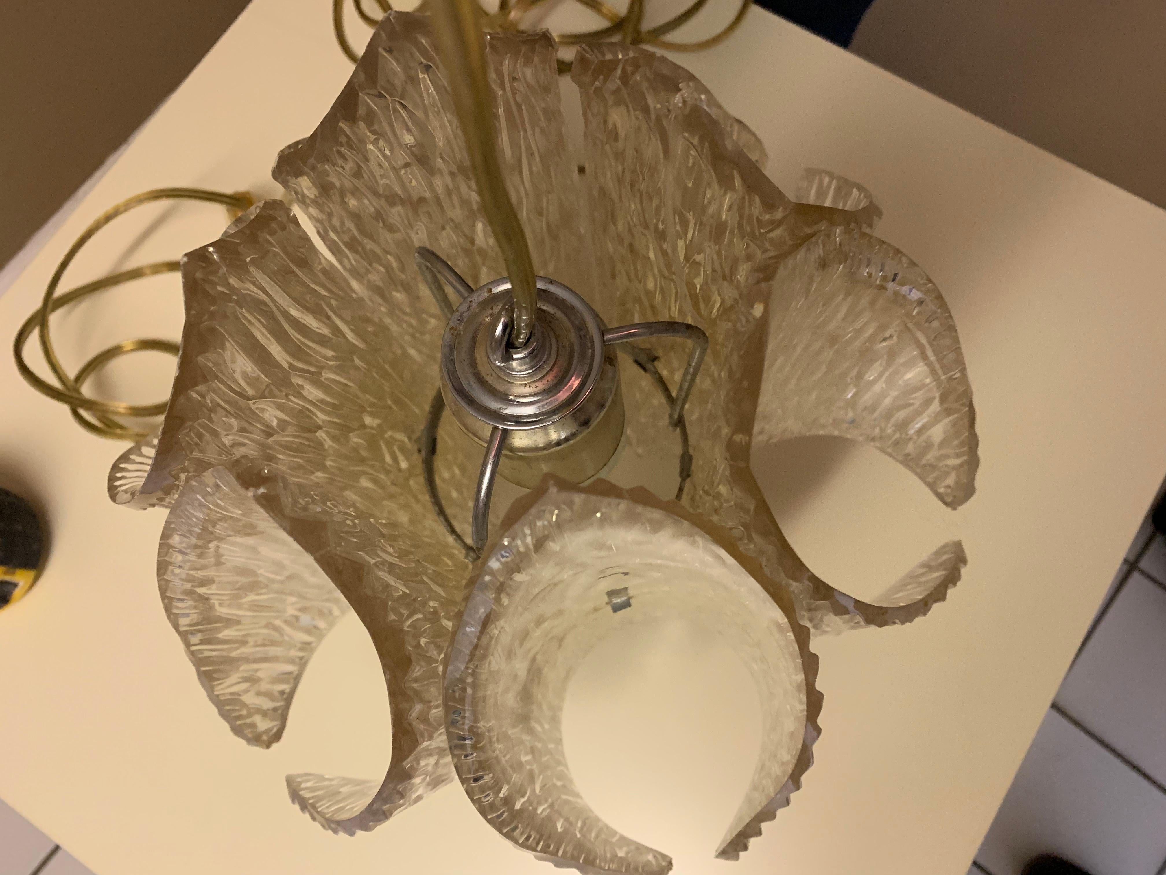 Mid-Century Lucite Pendant or Chandelier  In Good Condition In Chicago, IL