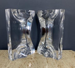 Midcentury Lucite Sculptural Astrolite Bookends by Herb Ritts