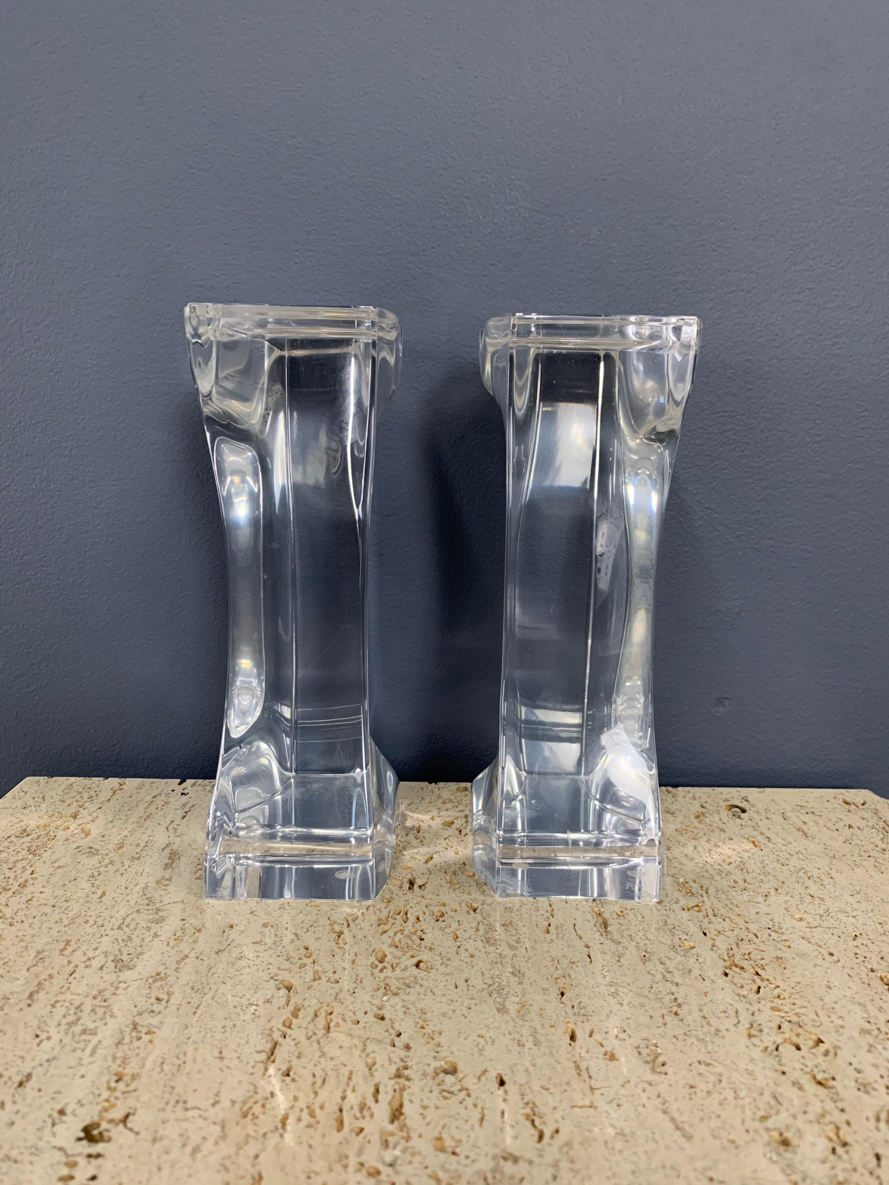Mid-Century Modern Midcentury Lucite Sculptural Astrolite Bookends by Herb Ritts