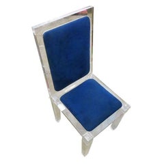 Midcentury Lucite Skyscraper Style Dining Chairs, Set of Six