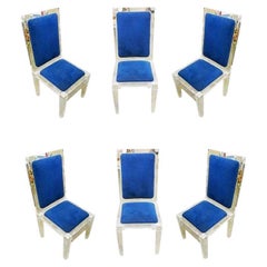 Mid-Century Lucite Skyscraper Style Dining Chairs, Set of Six