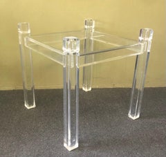 Midcentury Lucite Table Base by Charles Hollis Jones