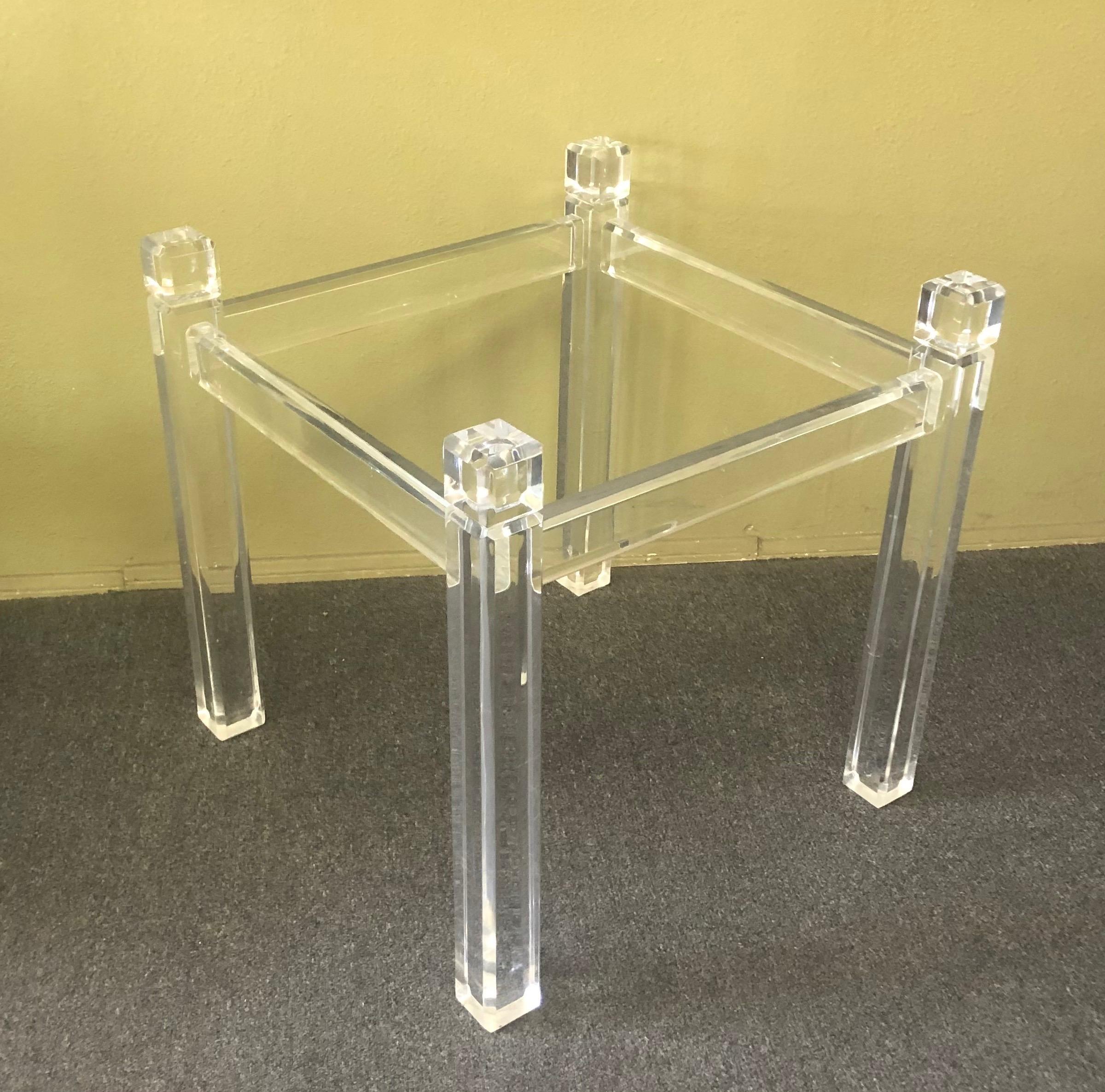 Mid-Century Modern Midcentury Lucite Table Base by Charles Hollis Jones For Sale