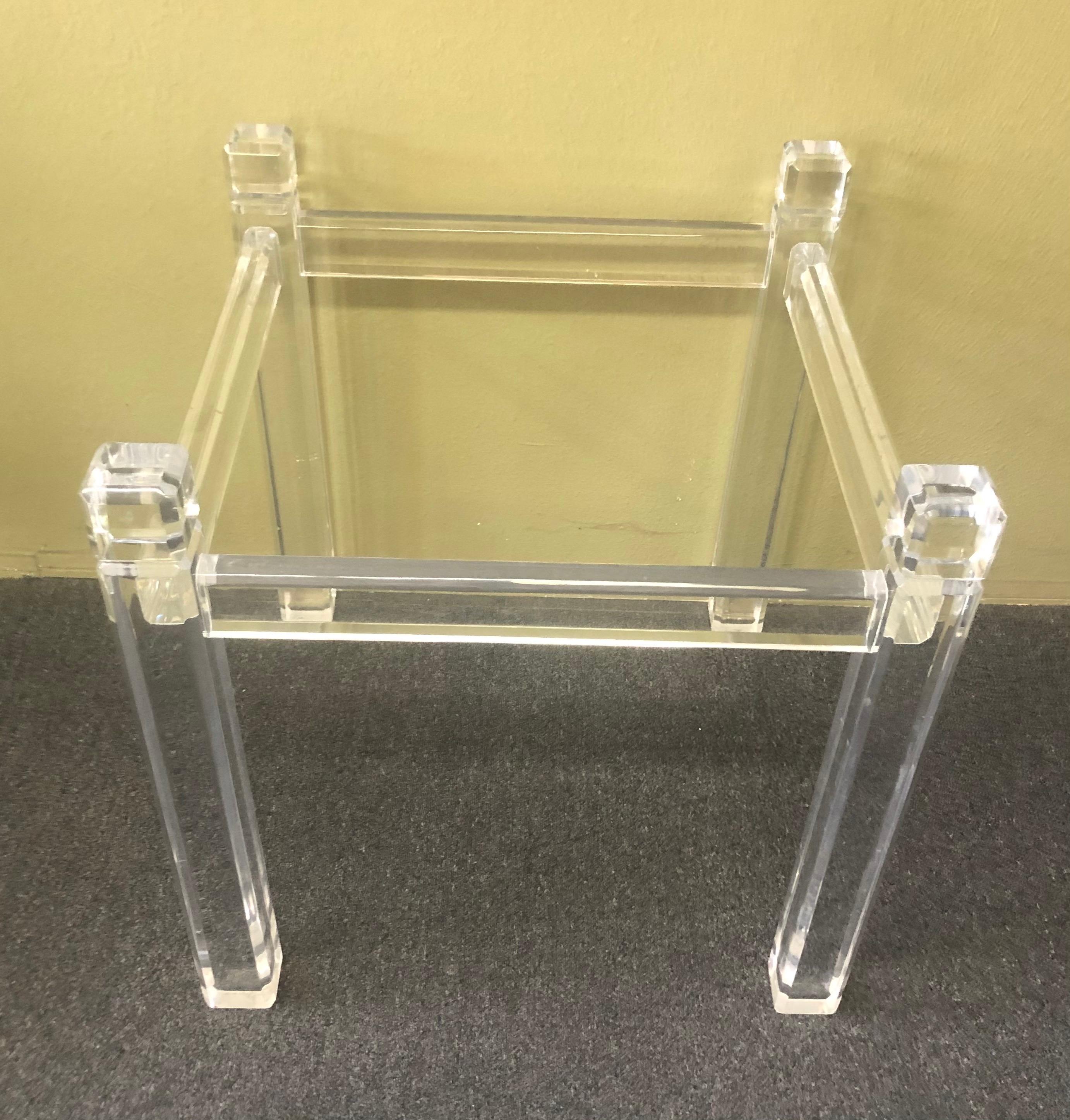 20th Century Midcentury Lucite Table Base by Charles Hollis Jones For Sale