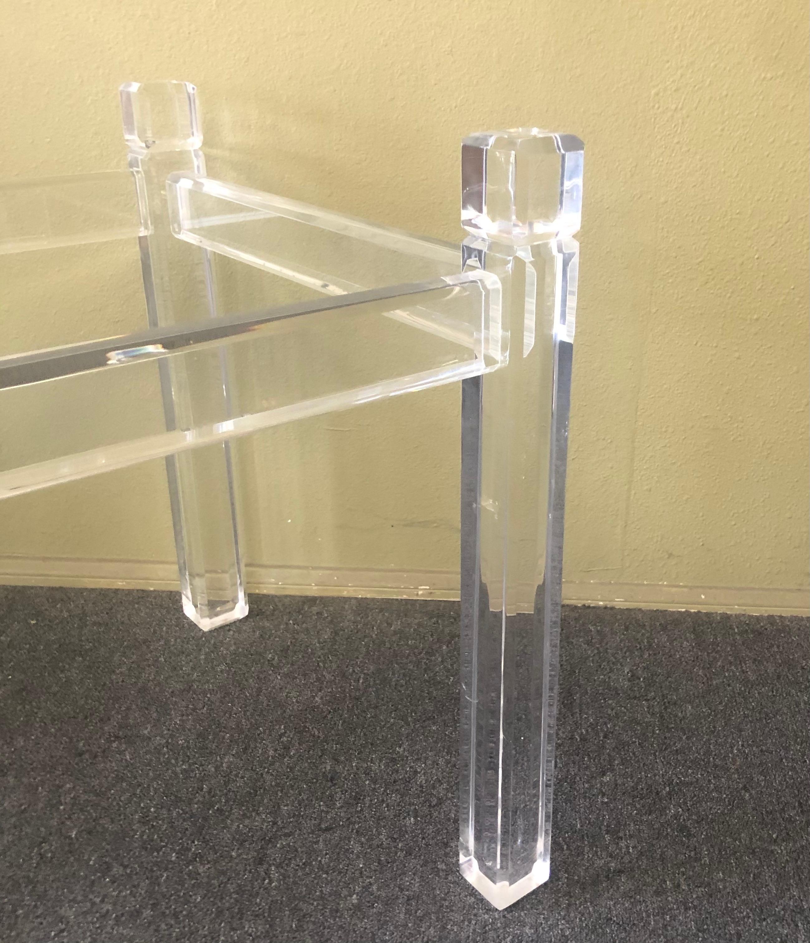 Midcentury Lucite Table Base by Charles Hollis Jones For Sale 3
