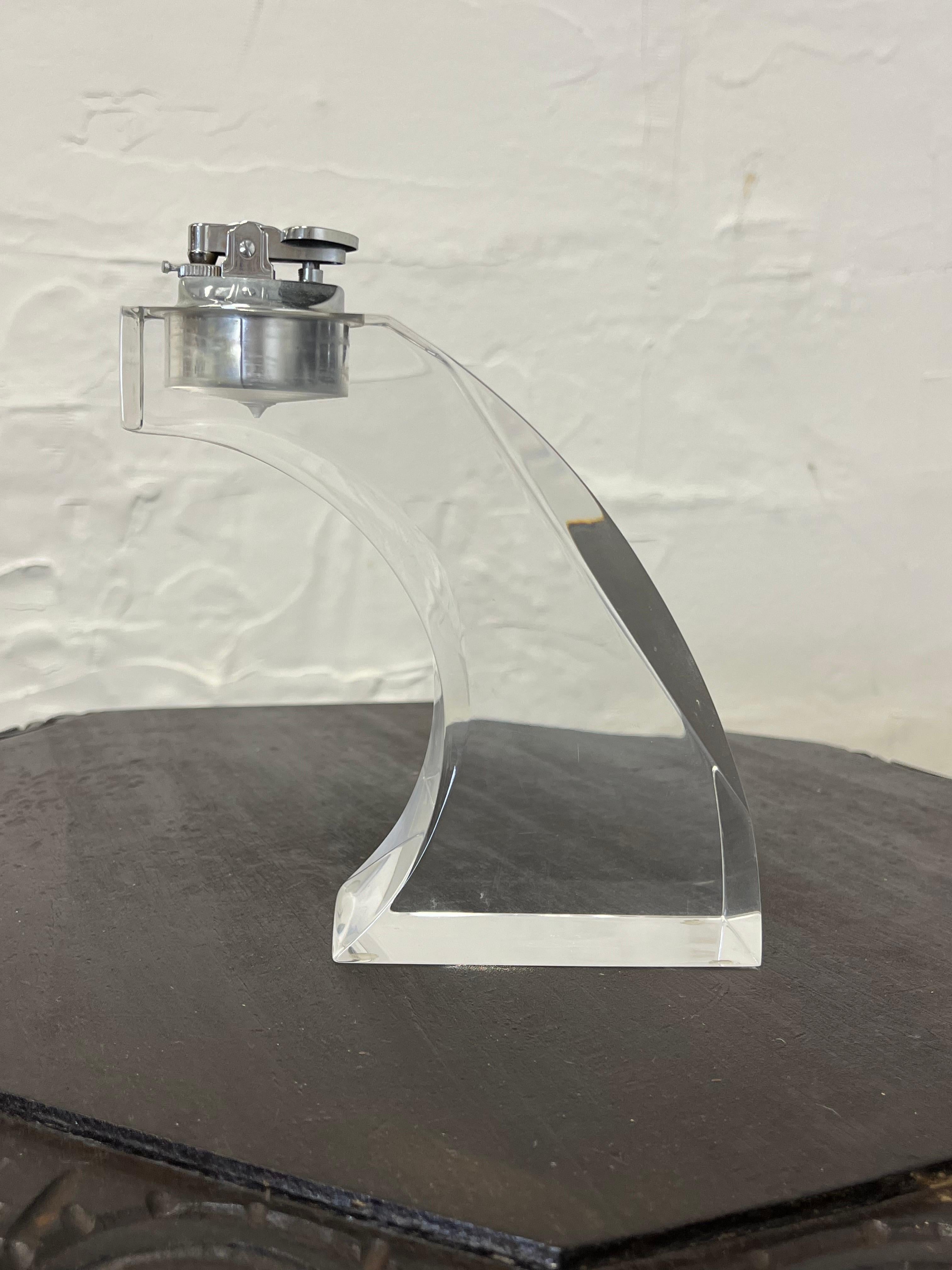 Mid-Century Modern Mid Century Lucite Table Lighter For Sale