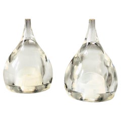 Mid-Century Lucite Teardrop Salt and Pepper Shakers by Luigi Massoni for Guzzini