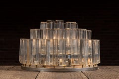 Mid-Century Lucite Tiered Flush Mount Ceiling Light