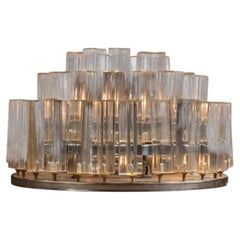 Mid-Century Lucite Tiered Flush Mount Ceiling Light