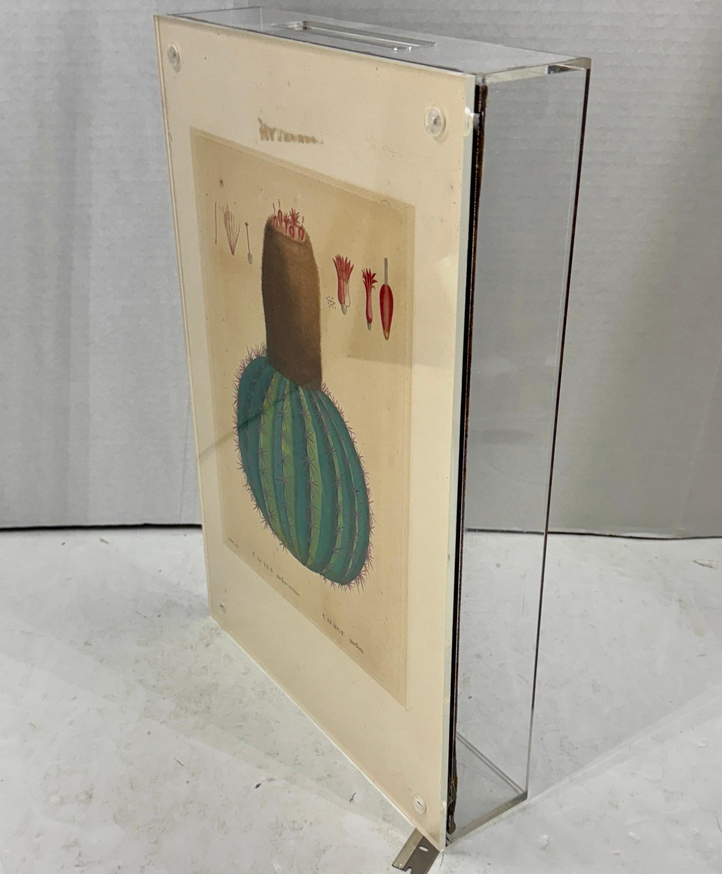 Lucite-Tablett aus der Mitte des Jahrhunderts mit Monogramm-Stoff von Louis Vuitton im Zustand „Gut“ im Angebot in Haddonfield, NJ
