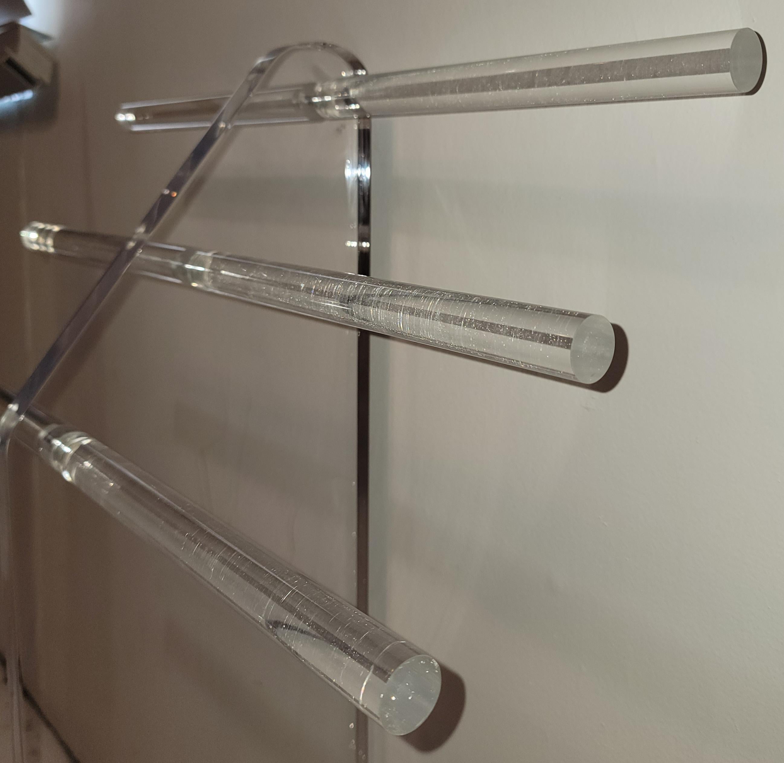 Late 20th Century Mid Century Lucite Valet Towel or Blanket Rack For Sale
