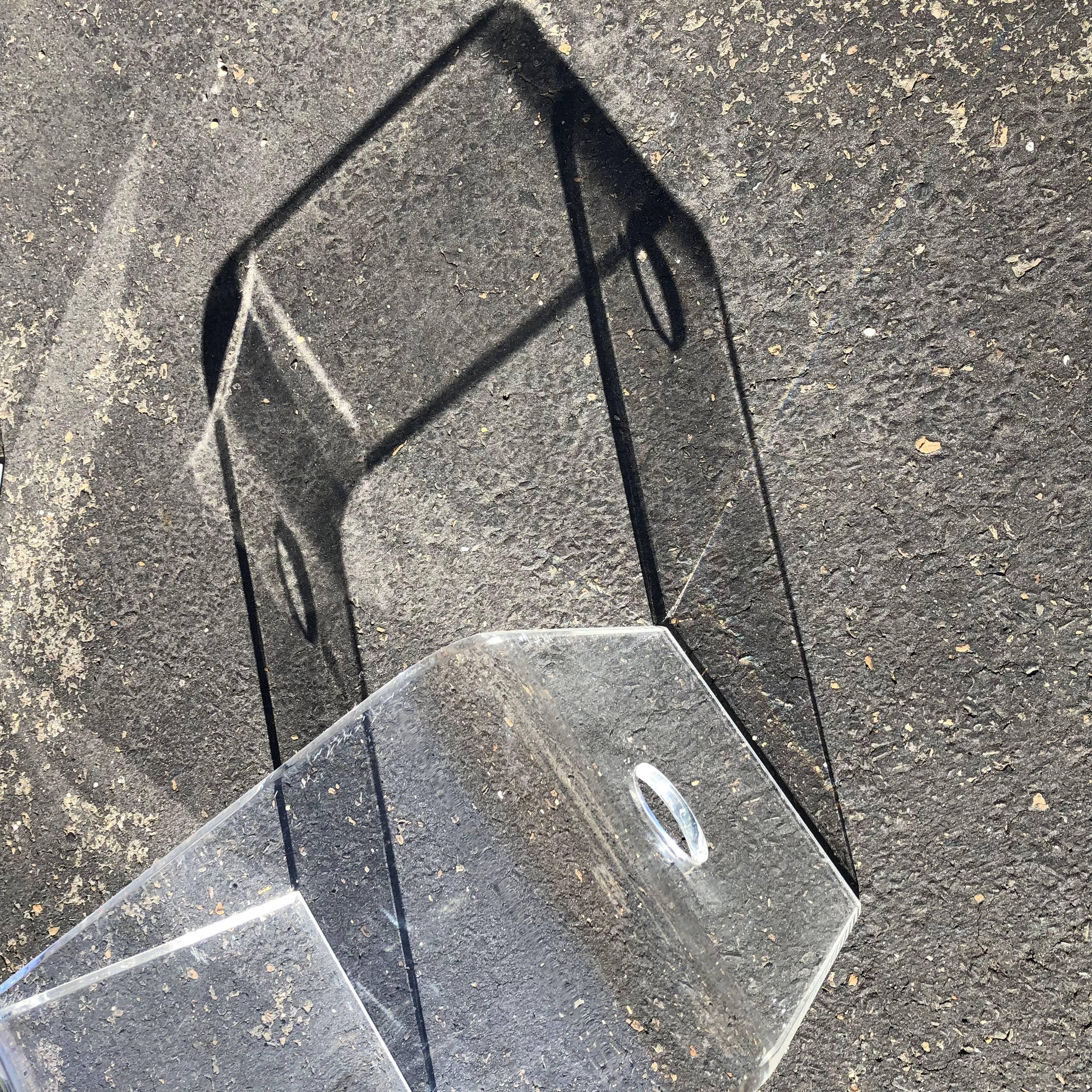 Mid-Century Lucite Vanity Stool 1